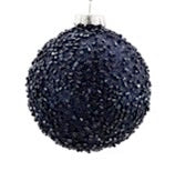 Blue Bead & Glitter Ornaments