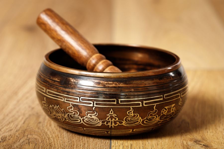 Tibetan singing bowl for vibrational medicine