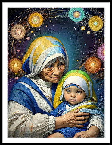 Mother Teresa holding a child