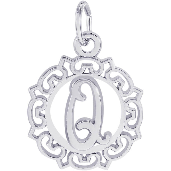 ORNATE SCRIPT INITIAL Q - Rembrandt Charms