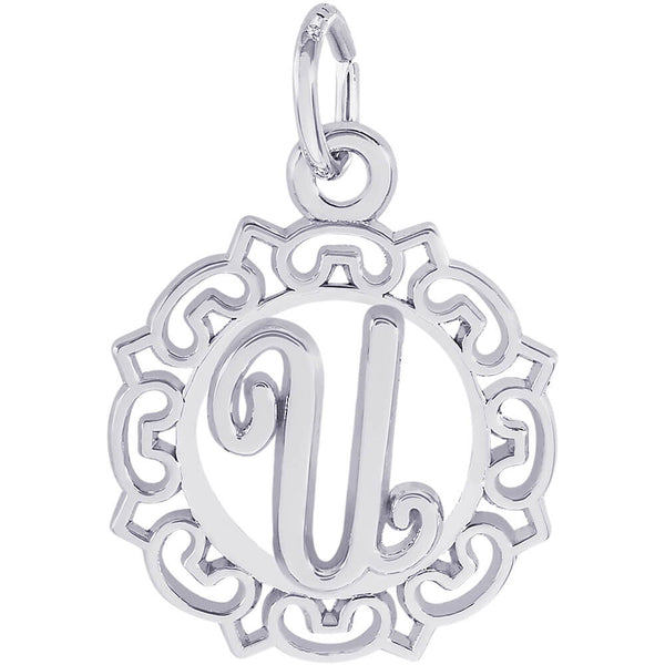 ORNATE SCRIPT INITIAL U - Rembrandt Charms