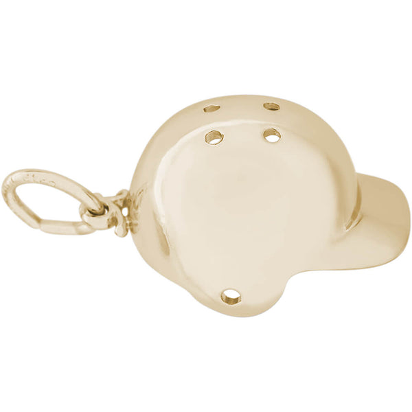 Baseball Helmet Gold Charm