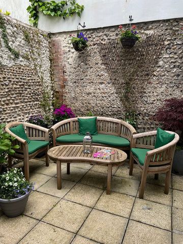 Our courtyard where people could relax with a cuppa.