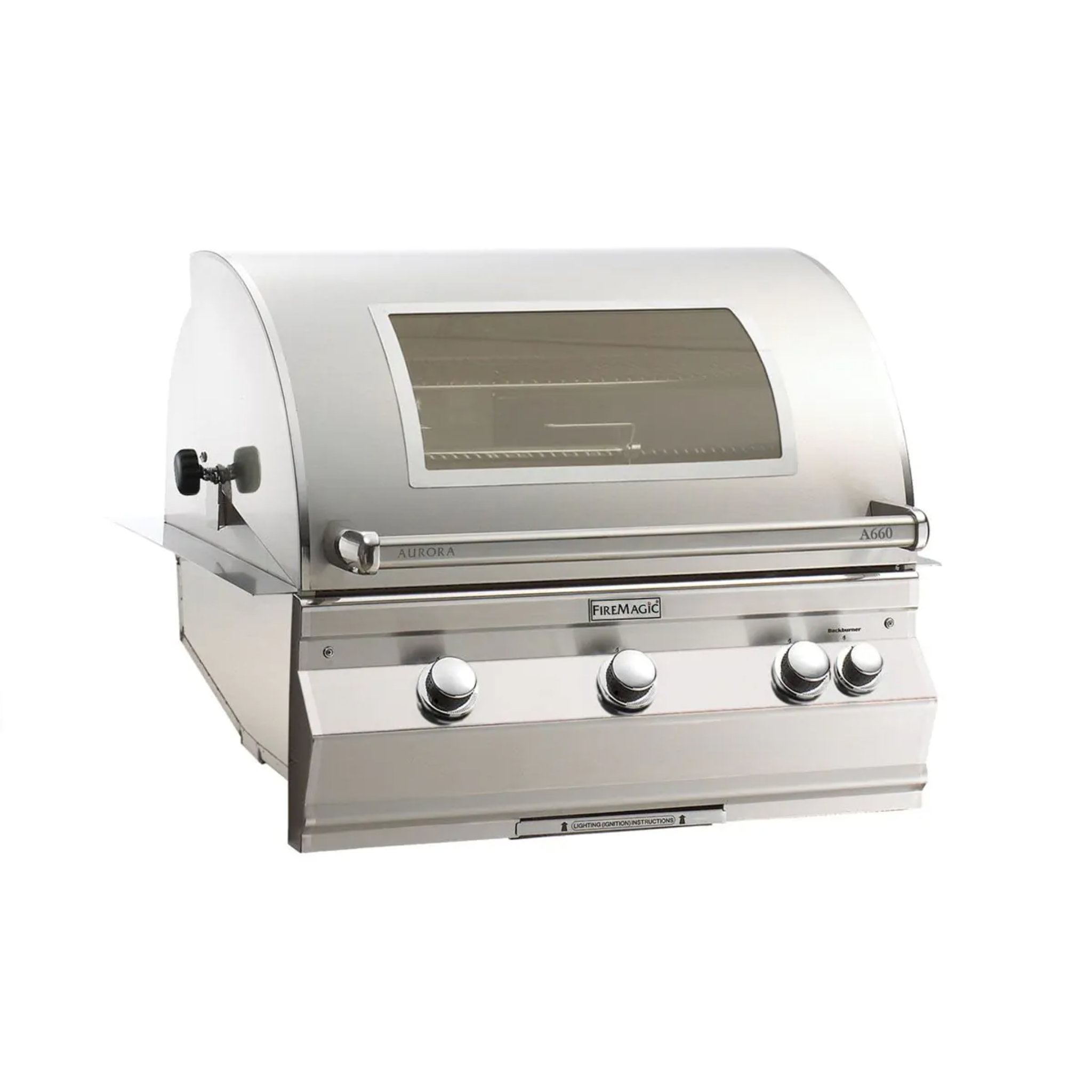Fire Magic Aurora A660I 30-Inch Built-In Gas Grill With Infrared Burner, Rotisserie, Magic View Window, and Analog Thermometer
