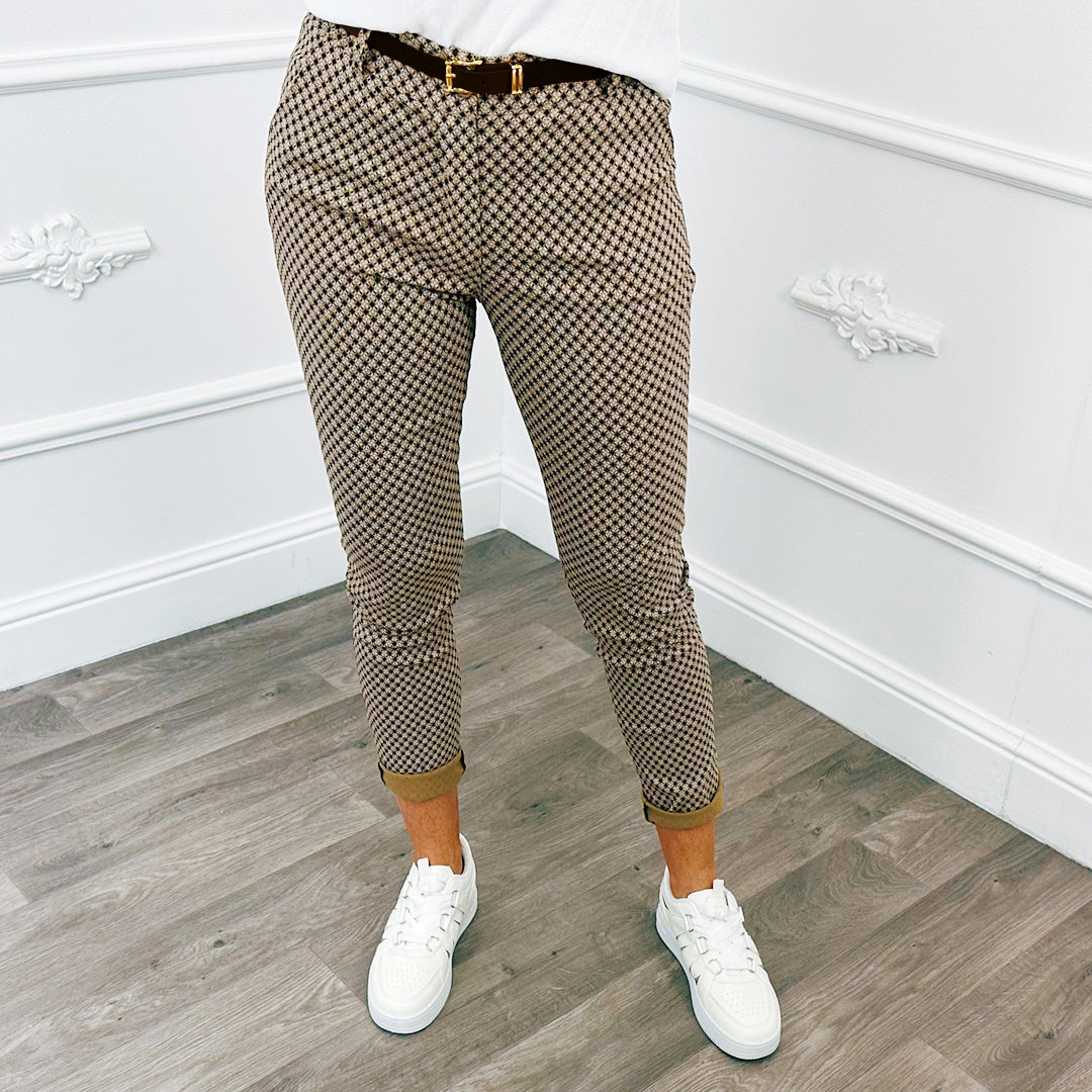 Chino Print Taupe - BlushFashionstore product image