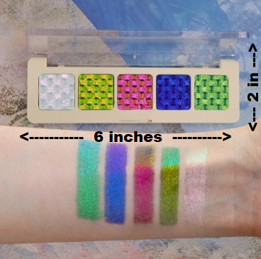 Multichrome Chameleon Eyeshadow Palette comes with 5 different Insane Color Shift Eye Makeups-Exceptional Store