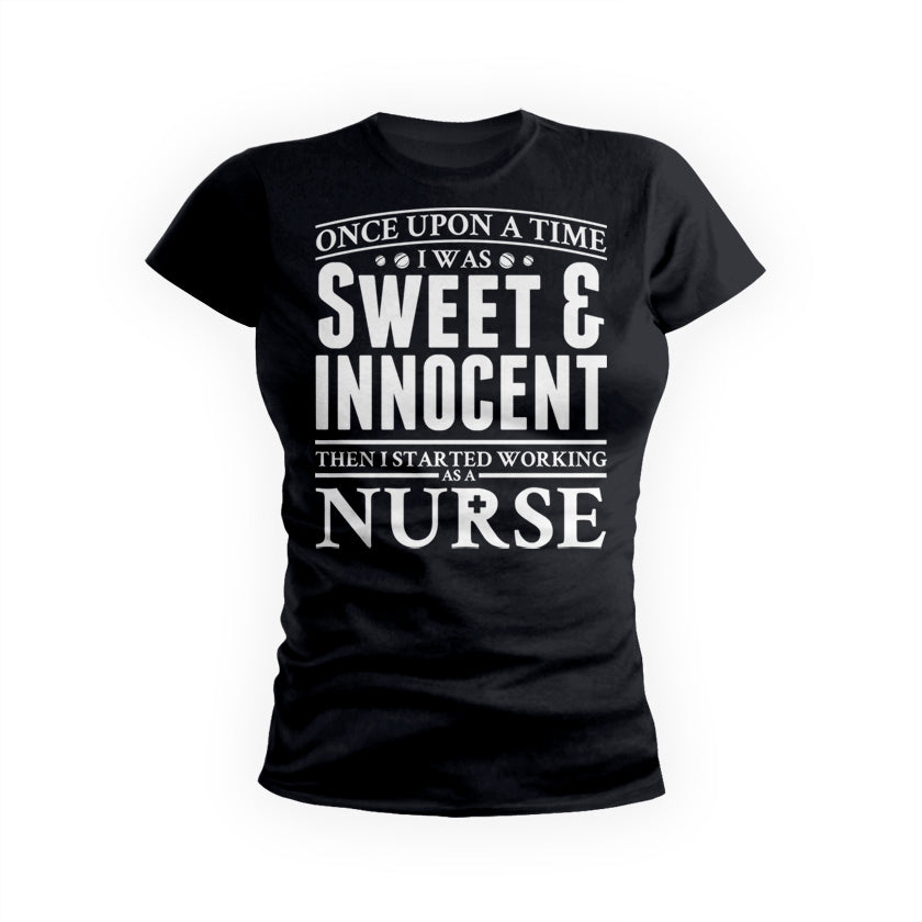 Sweet And Innocent Nurse Womens Tee