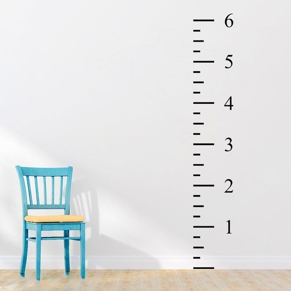 6ft Ruler height chart Wall decal Adnil Creations