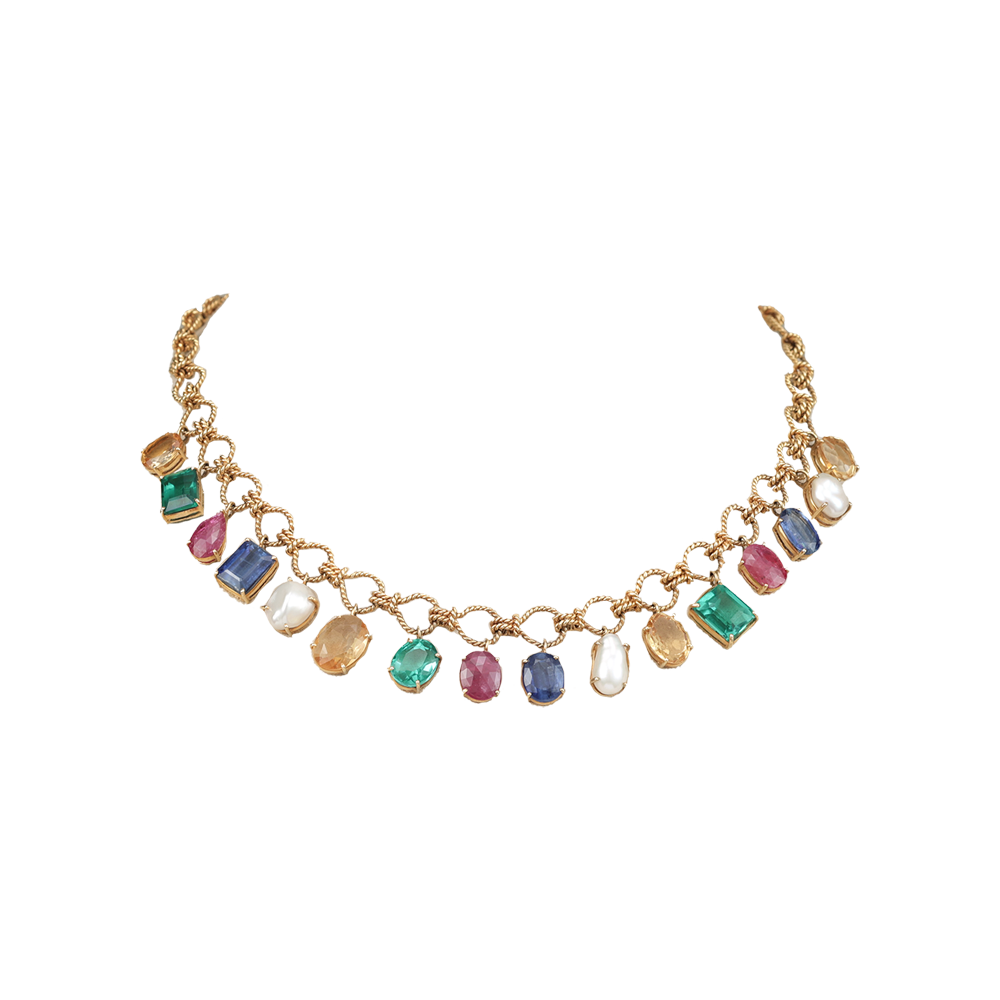 Multi Color Stone Necklace