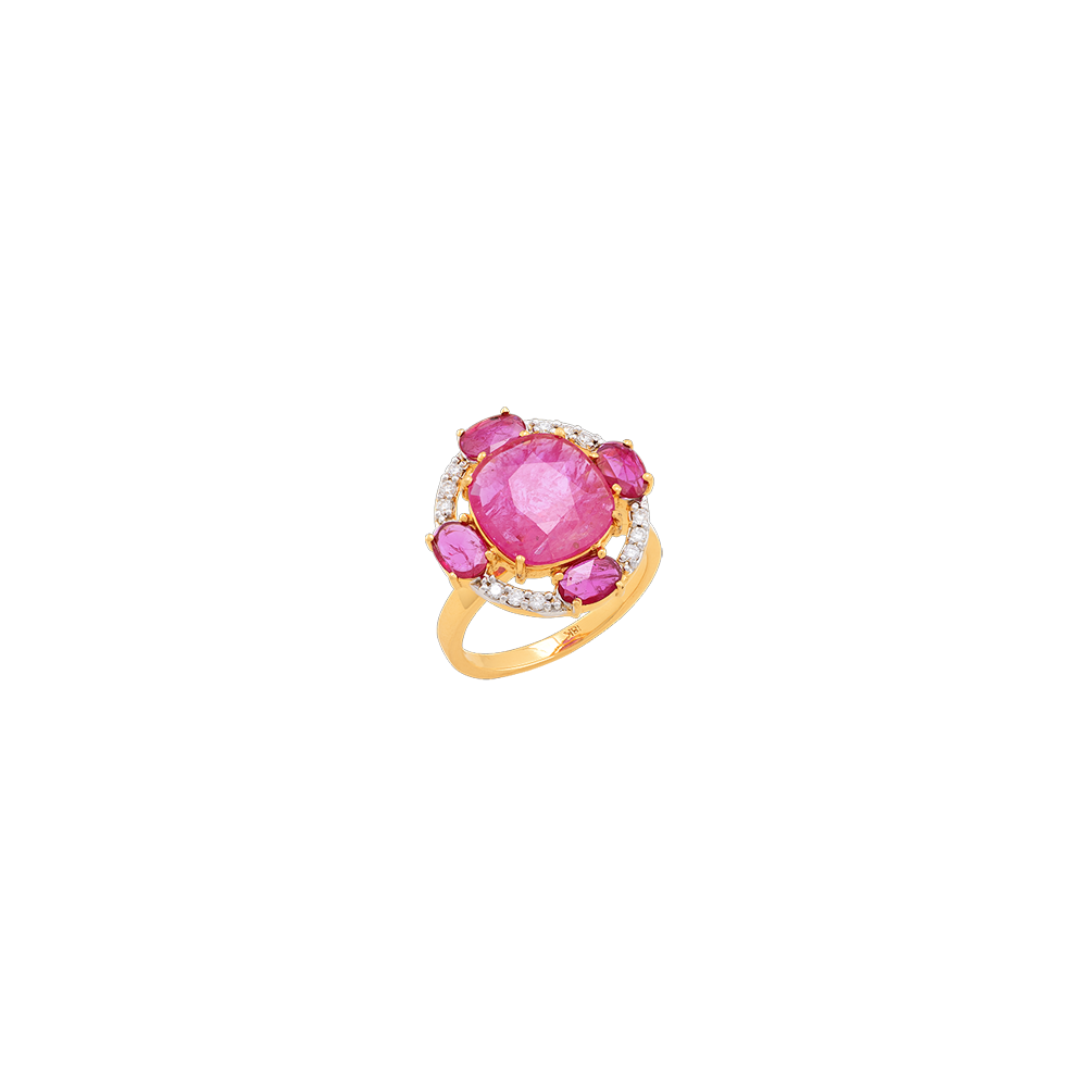 Ruby Ring with Diamonds