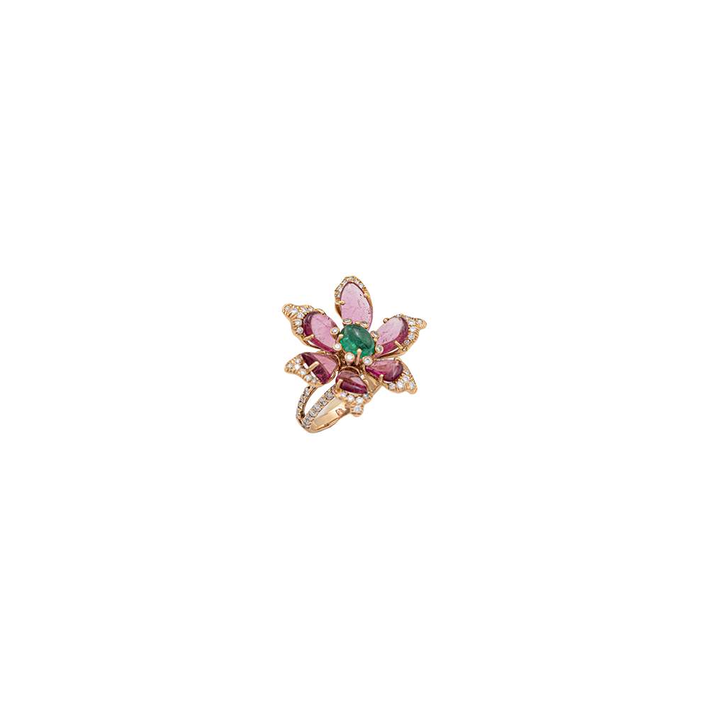 Ruby Flower Ring