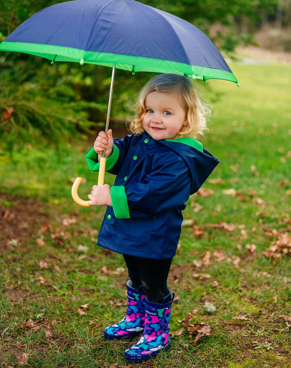 Children's Rubber Rain Boots, Bright Butterflies – OAKI