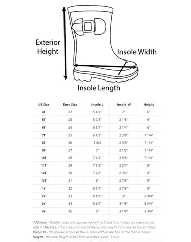 Oaki Waders Size Chart