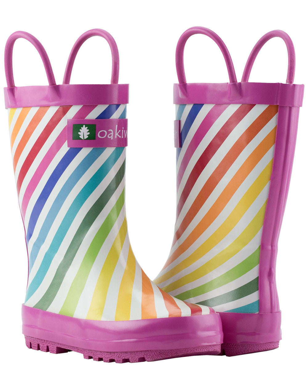 rainbow rubber boots