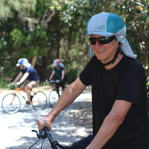 cycling helmet with cap