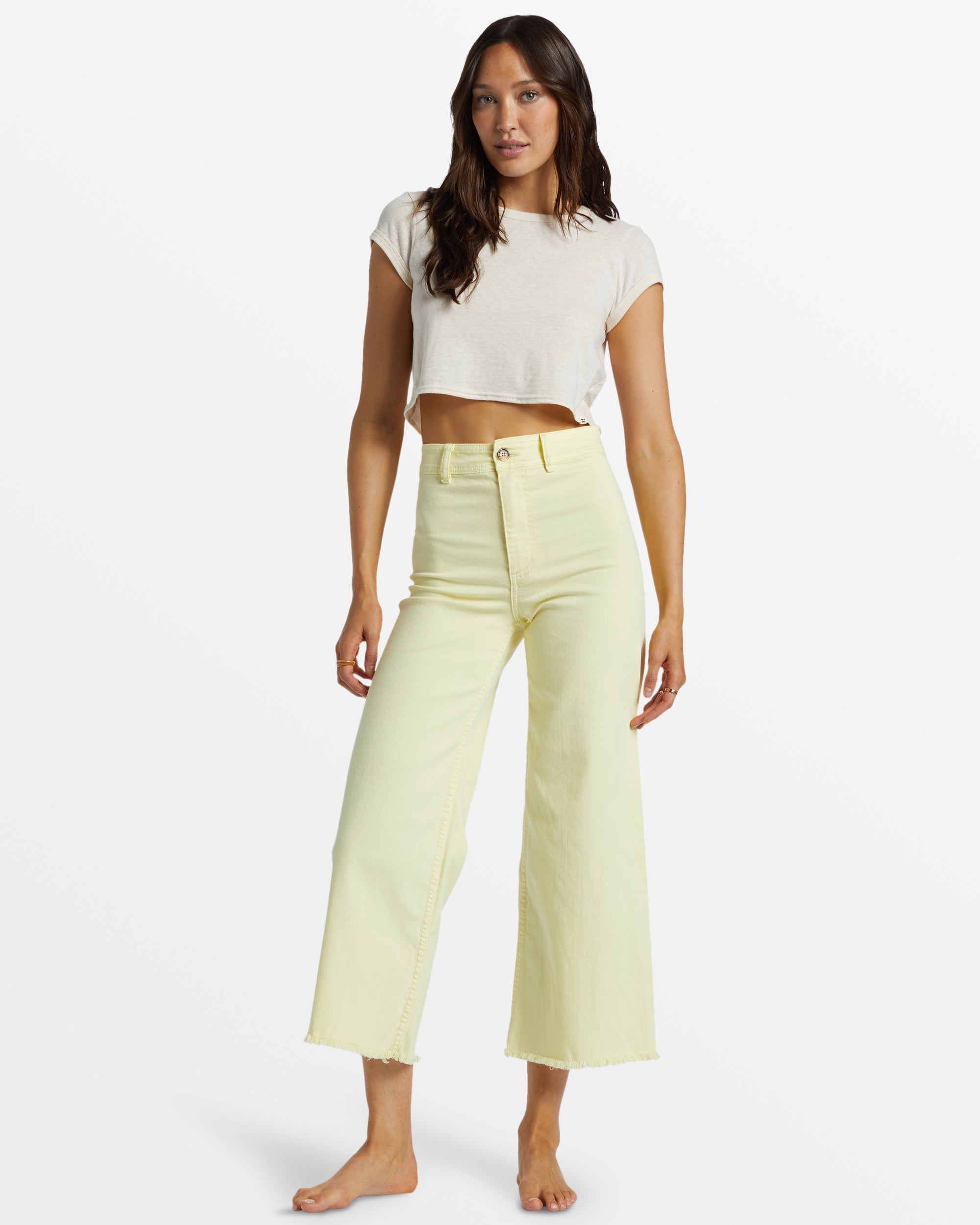 Free Fall High-Waist Pants - Mellow Yellow