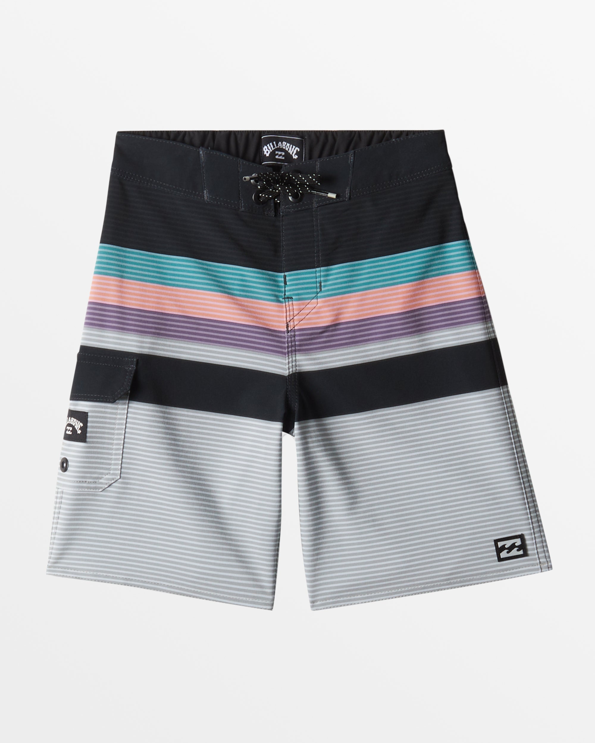 Boy's 2-7 All Day Stripe Pro Boardshorts - Stealth