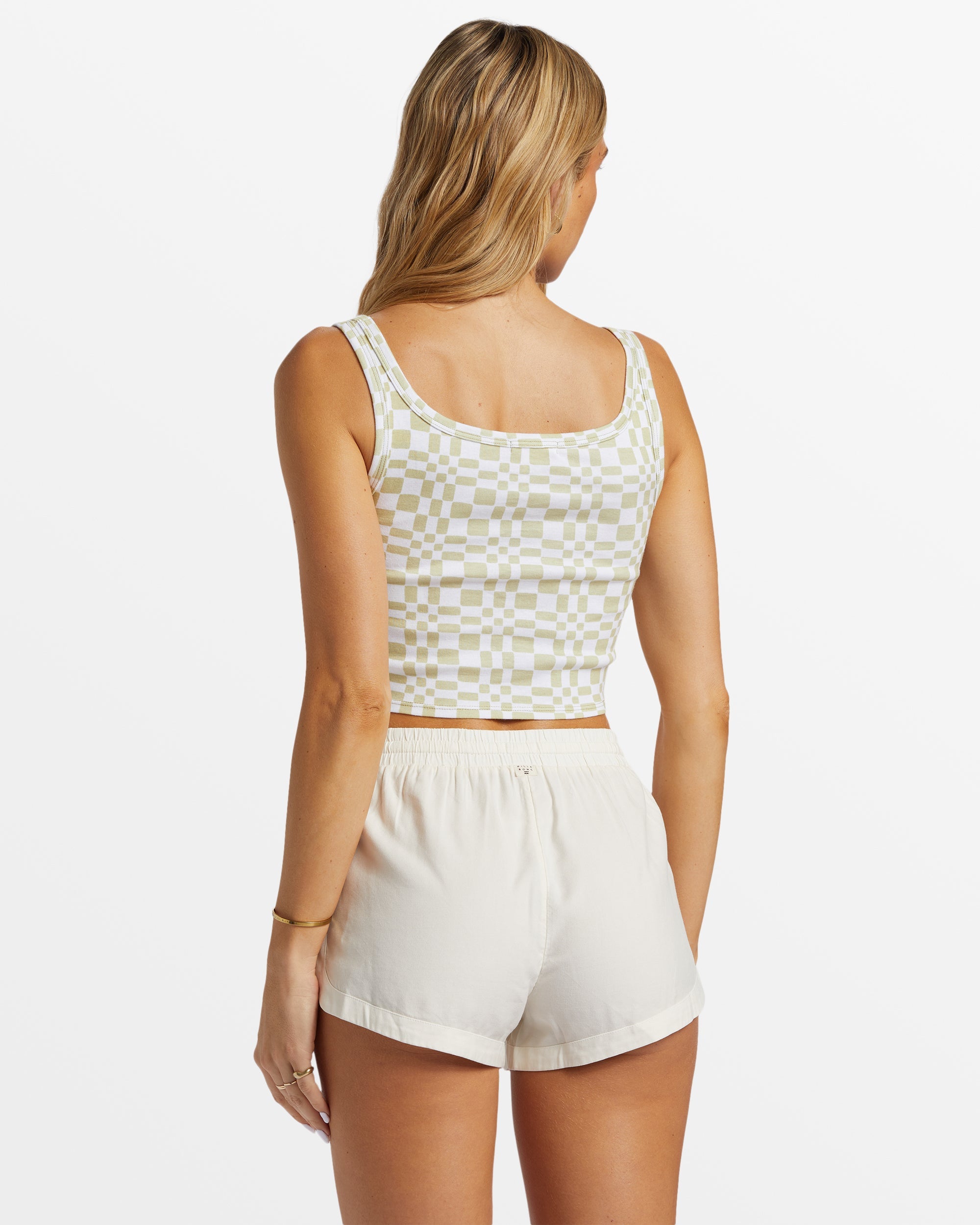 Road Trippin Elastic Waist Shorts - Salt Crystal