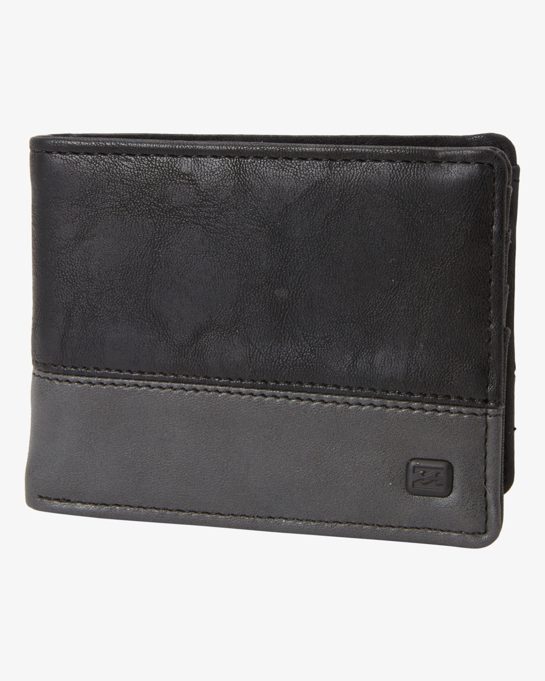 Dimension Faux Leather Bi-Fold Wallet - Black Charcoal