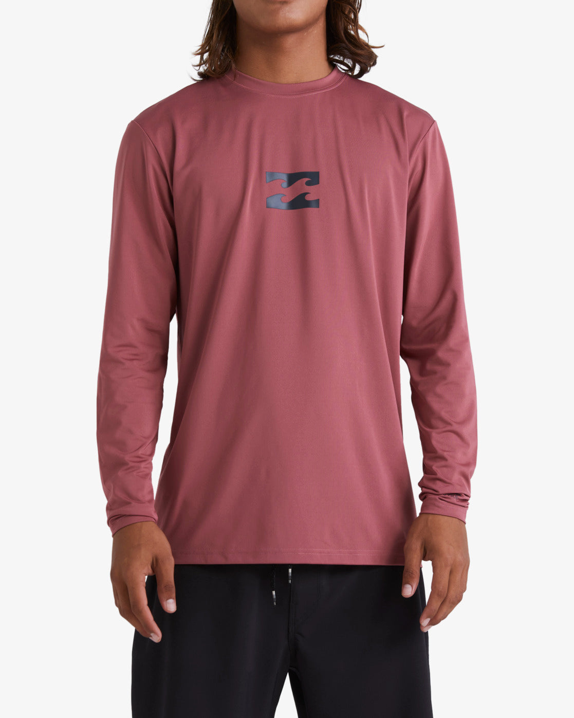 All Day Wave Loose Fit Long Sleeve Surf Tee - Rose Dust