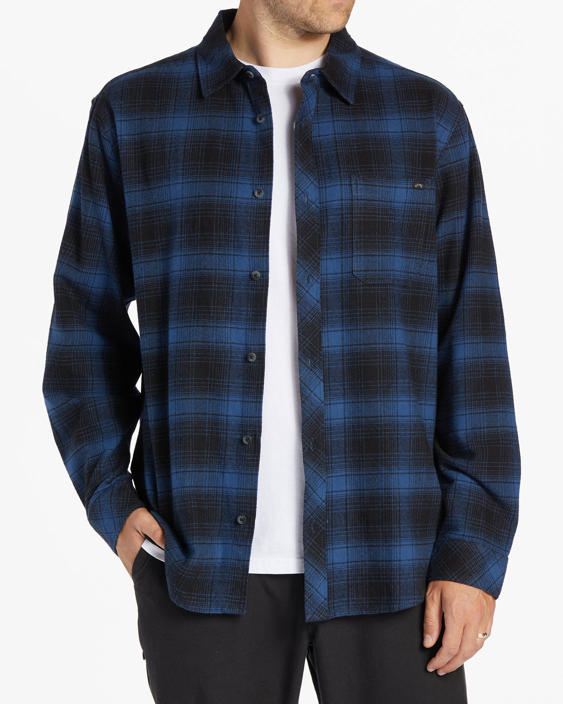 Coastline Flannel Long Sleeve Shirt - Blue