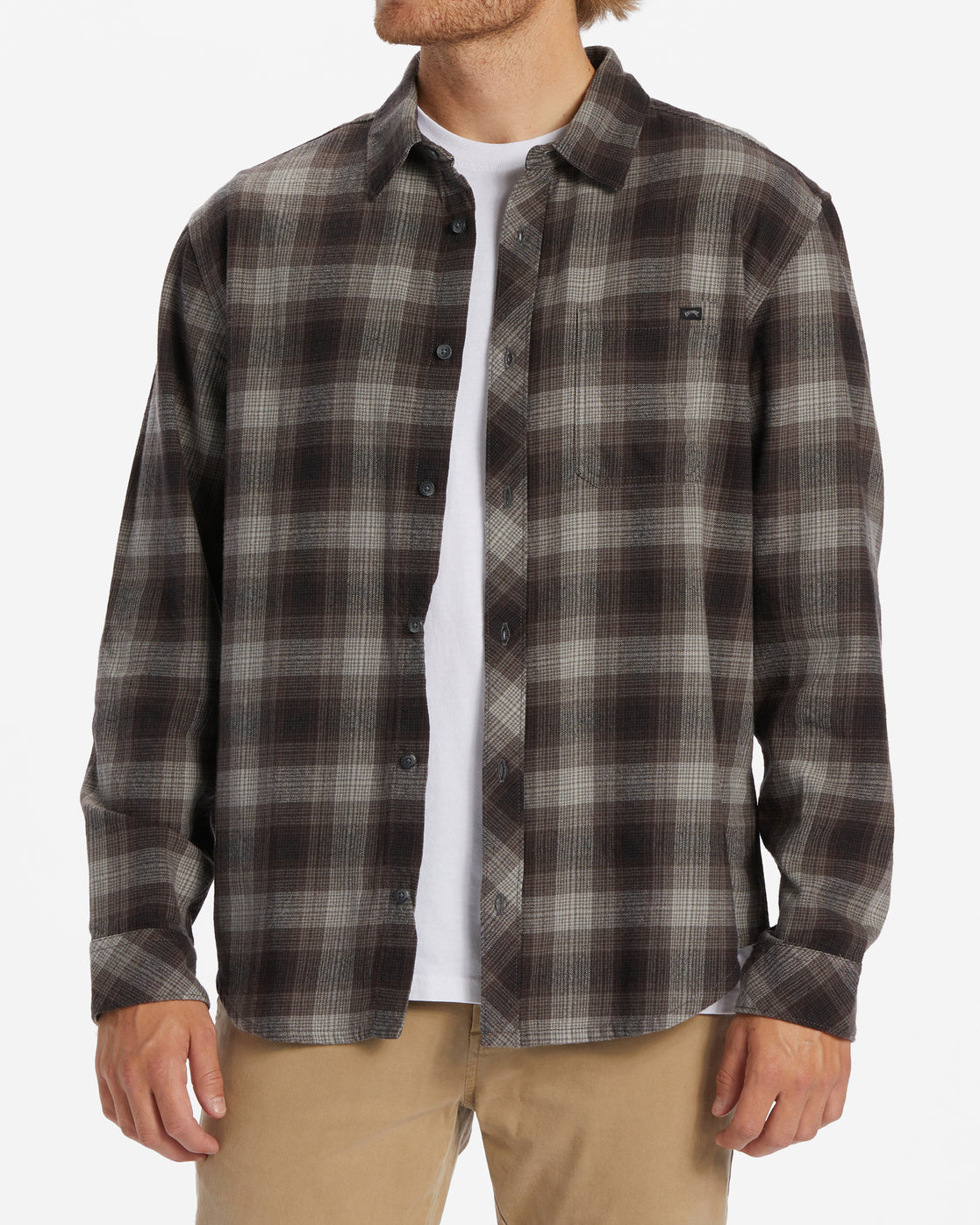 Coastline Flannel Long Sleeve Shirt - Raven