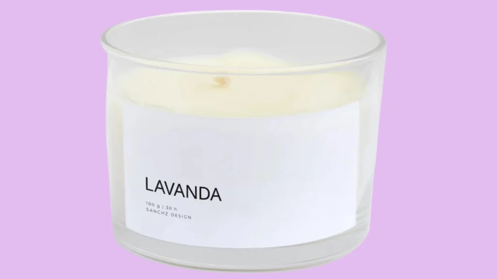 Vela com aroma de lavanda