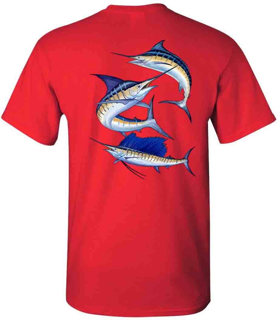 Billfish Grand Slam 3 Big Game Billfish Tee Saltwater Fishing Mens T-Shirt