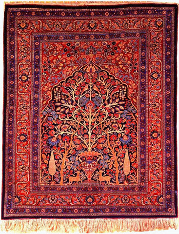 Persian Carpet, with Design of Tree of Life