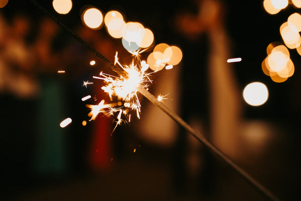 sparkler at night