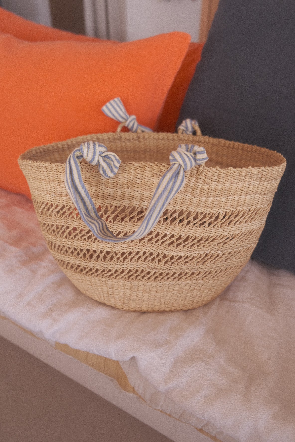 Knotted Handle Bolga Tote