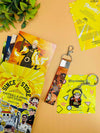Naruto Uzumaki 3 Item Gift Combo: 9 Self adhesive mini posters, 1 Double Sided Keychain, 1 Key-Tag
