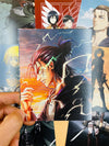 Attack On Titan 3 Item Gift Combo: 9 Self adhesive mini posters, 1 Double Sided Keychain, 1 Key-Tag