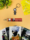 Kakashi Hatake 3 Item Gift Combo: 9 Self adhesive mini posters, 1 Double Sided Keychain, 1 Key-Tag