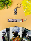 Kakashi Hatake 3 Item Gift Combo: 9 Self adhesive mini posters, 1 Double Sided Keychain, 1 Key-Tag