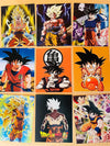 Goku 3 Item Gift Combo: 9 Self adhesive mini posters, 1 Double Sided Keychain, 1 Key-Tag
