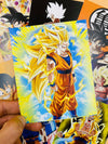 Goku 3 Item Gift Combo: 9 Self adhesive mini posters, 1 Double Sided Keychain, 1 Key-Tag