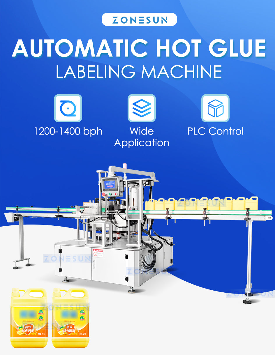 ZONESUN Automatic Hot Melt Glue Labeling Machine ZS-GTB12S
