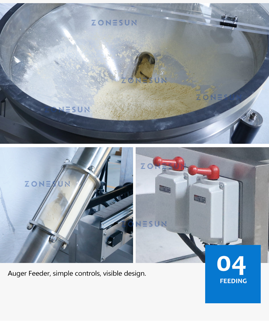 ZONESUN ZS-FM5A Servo Motor Automatic Auger Powder Feeding Filling Machine