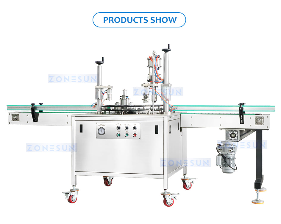 ZONESUN Semi Automatic Aerosol Filling Machine Spray Can Sealer Equipment ZS-QW1600