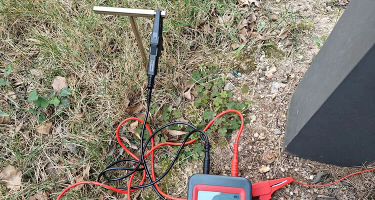 Outdoor wire tracking setup of NF-826