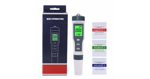 GISNPA 7 in 1 pH/TDS/EC/ORP/SG/Salinity/Temp Meter with ATC pH Tester, 0.01  Resolution High Accuracy Digital pH Meter, Water Tester for Drinking