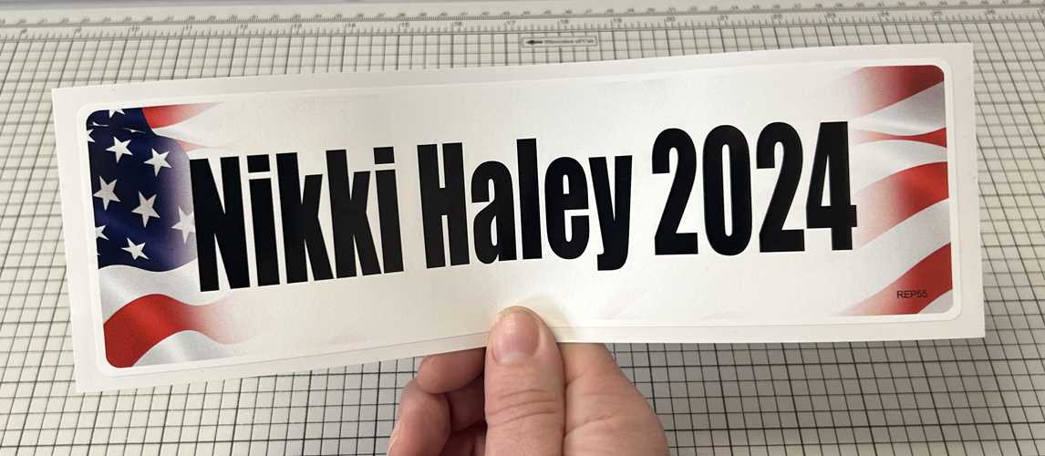 Bumper Sticker in Hand