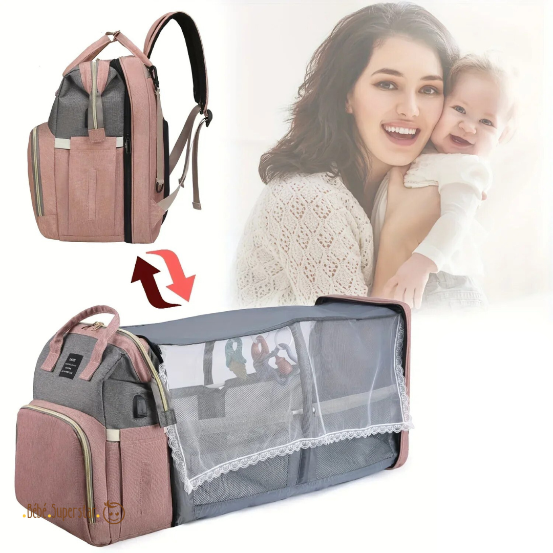 sac à langer-sac à couche-baby voyage-lit portable bébé-nappy fourre tout-bebe superstar-sac de poussette (4)