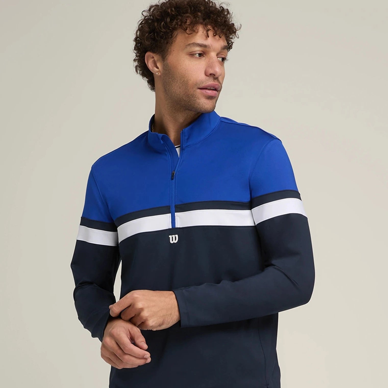 Elevate Performance Half-Zip in Classic Navy/Royal Blue