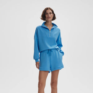 Ollie High Rise Short 3.5" in Azure Blue - Baseline Social