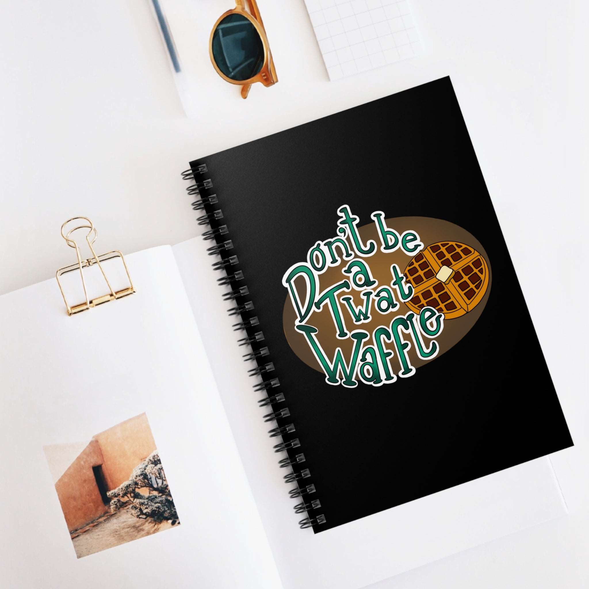 Don't be a twat waffle Spiral Notebook - Ruled Line