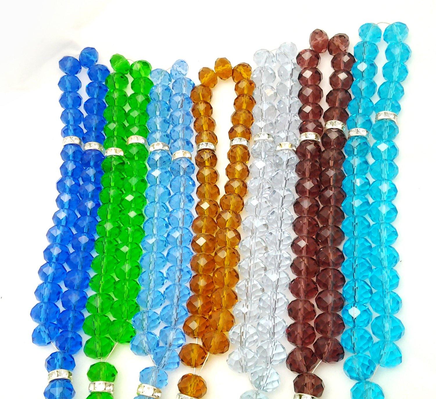 Salah 10mm Shiny Colorful Crystal Prayer Beads 33 Mesbaha