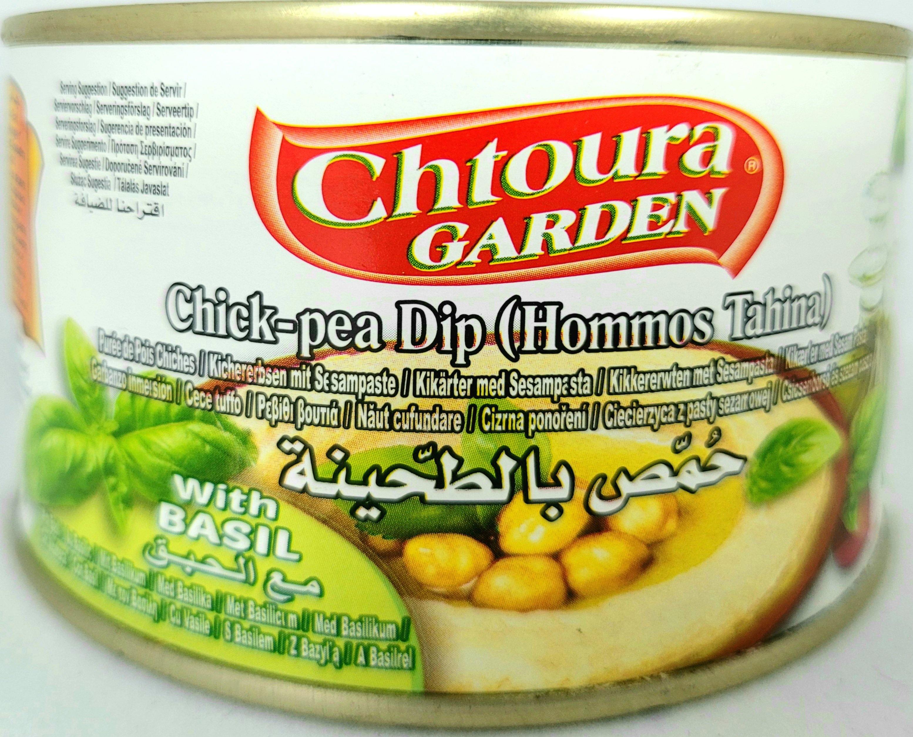 Chtoura Garden Chickpeas Dip Hommos Tahina with Basil 420g