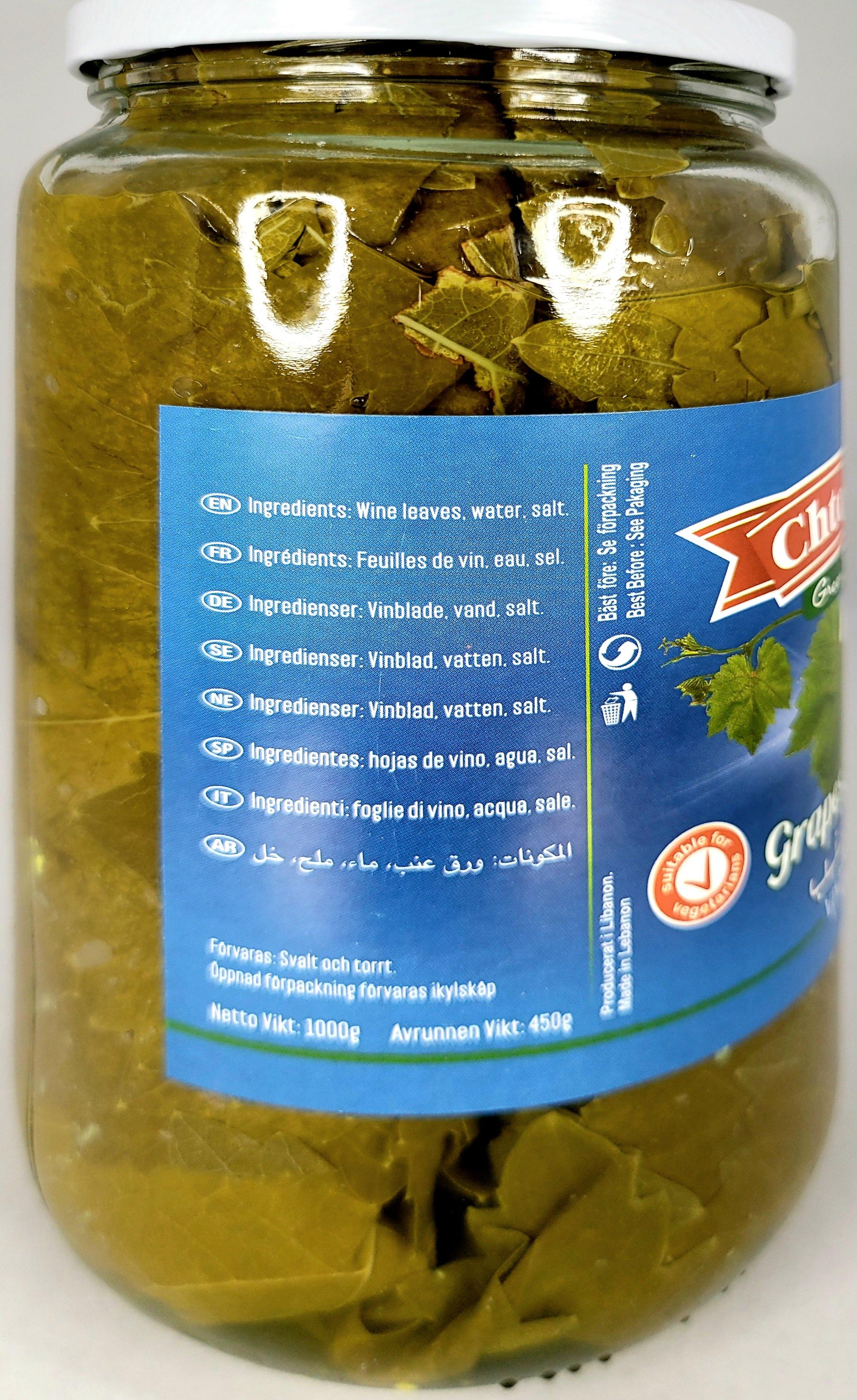 Chtoura Green Fields Grape Leaves 908g